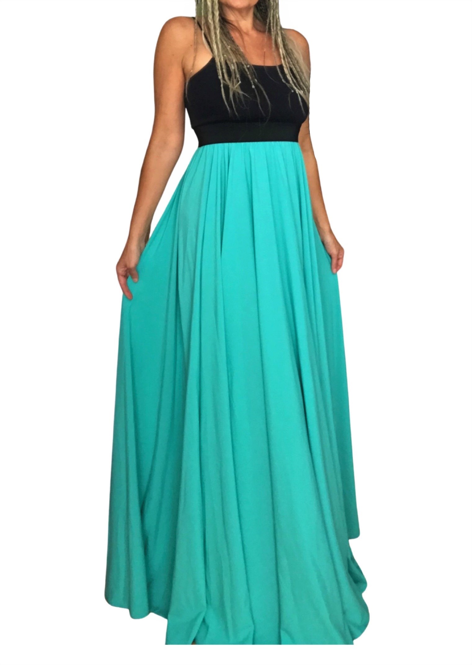 Dlouhé letní šaty BOROS DR-L-GR02